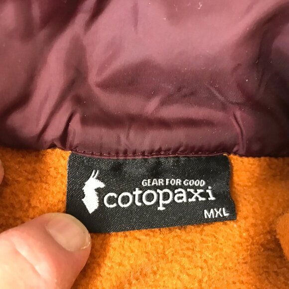 COTOPAXI ~ MENS XL ~ BURNT ORANGE COLORFUL FULL ZIP FLEECE JACKET - Picture 7 of 7